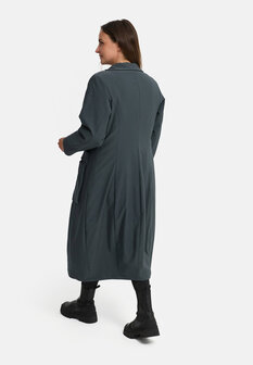 Kekoo Lange mantel groen gevoerd