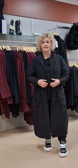 Kekoo &#039;Calina&#039; Mantel van parachute, met voering, A-lijn zwart