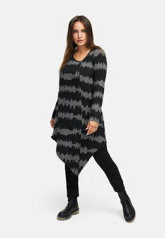 Kort jurkje Mirella zwart/grijs