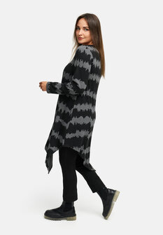 Kort jurkje Mirella zwart/grijs