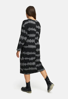 Mirella jurk zwart/grijs