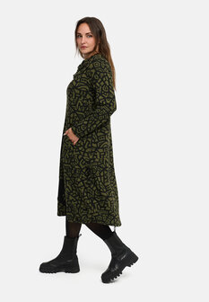 Seriva jurk groen/zwart