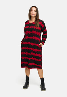 Mirella jurk zwart/rood