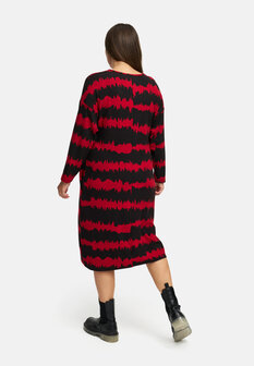 Mirella jurk zwart/rood