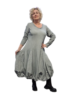 Luuka ballonjurk grijs stonewashed