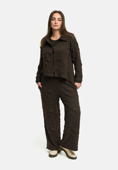 Kekoo jacket bruin asymmetrische zoom