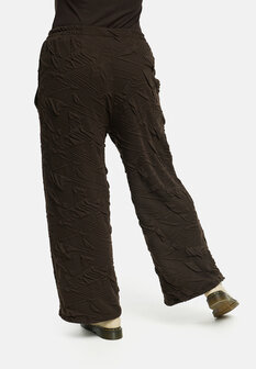 Kekoo broek bruin rekbare taille