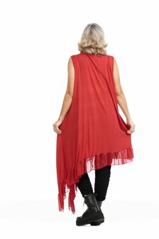 Juliette tuniek, effen rood