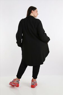 Blouse-jas Rinna zwart, in afgeronde vorm 