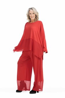 Juliette-broek,-met Chiffon inzet rood
