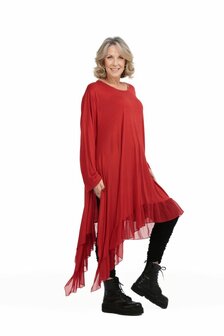 Juliette jurk, effen rood