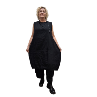 Ballonjurk zwart mouwloos