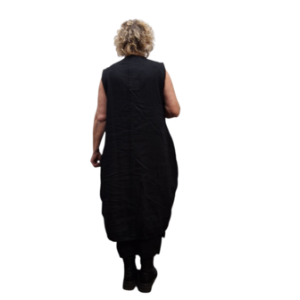 Ballonjurk zwart mouwloos