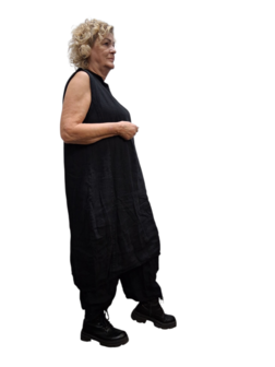 Ballonjurk zwart mouwloos