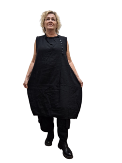 Ballonjurk zwart mouwloos