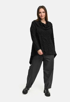Kekoo tuniek zwart asymmetrische-zoom