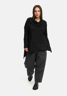 Kekoo tuniek zwart asymmetrische-zoom