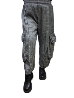 Broek Luuka grijs stonewashed 