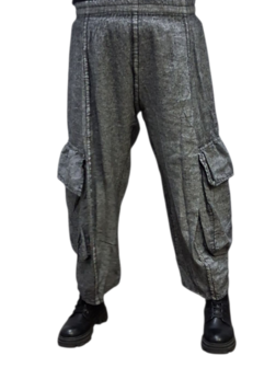 Broek Luuka grijs stonewashed 