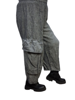 Broek Luuka grijs stonewashed 