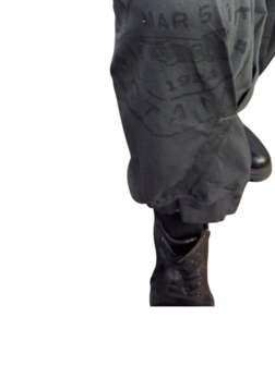 Broek Luuka antraciet met print