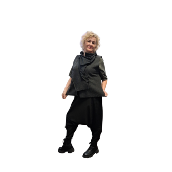 Luuka gilet met asymmetrische sluiting