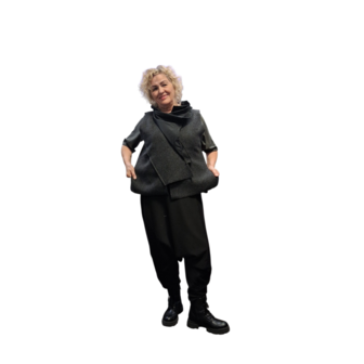 Luuka gilet met asymmetrische sluiting