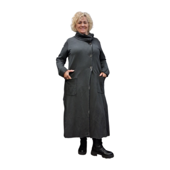 Luuka lange  jas -vest antraciet