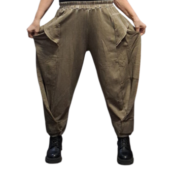 Broek Luuka beige stonewashed