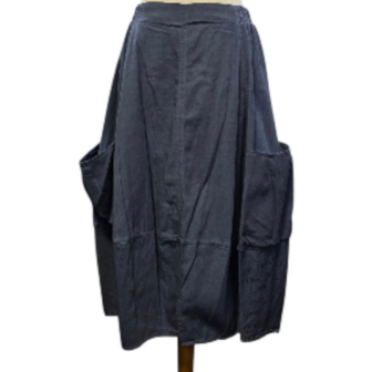 Rok navy met grote zakken