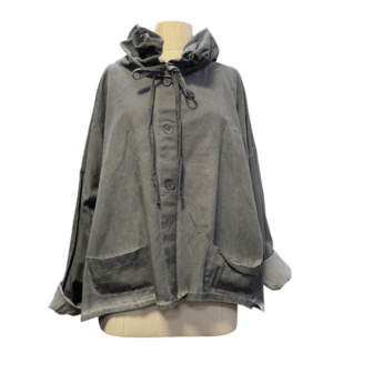 Luuka kort jasje -vest 100% cotton antraciet