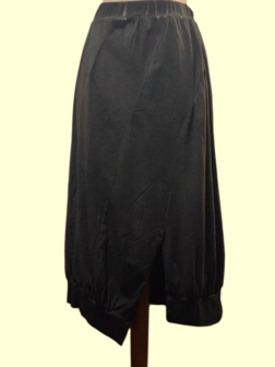 Ballonrok grijs met asymmetrische zoom