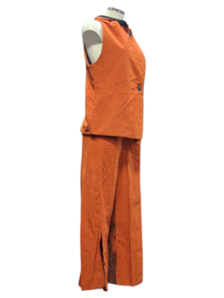 Leuk set Broek en gilet Luuka oranje met print