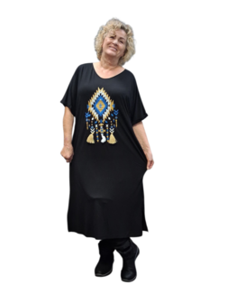 Jurk Thom B zwart  met borduursel