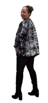 Stoere sweater zwart/wit