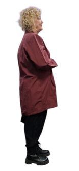 Blouse Luuka  burgundy rood met letterprint