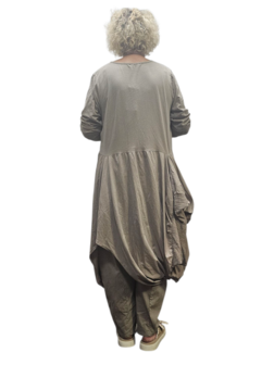 Aparte-ballonjurk/tuniek-greige