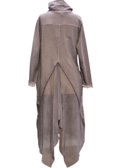 Vest/jas Luuka rose/grijs met print