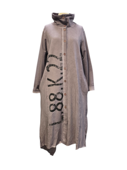 Vest/jas Luuka rose/grijs met print