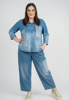 'Sky' Blouse/jasje &ndash; Premium-Denim, Patch &amp; Rek