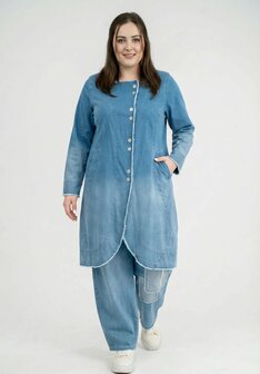 'Sky' Mantel &ndash; Premium Spijkerstof, Ombre-wassing &amp; Rekbaar