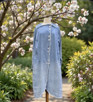 'Sky' Mantel &ndash; Premium Spijkerstof, Ombre-wassing &amp; Rekbaar