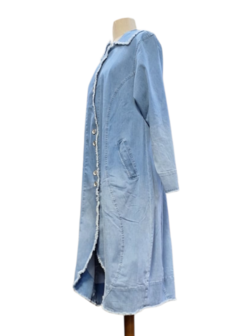 'Sky' Mantel &ndash; Premium Spijkerstof, Ombre-wassing &amp; Rekbaar