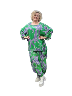 Oversized Shirt Mahio Bloemen groen