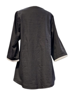  Kekoo A lijn blouse/jasje  zwart met witte details