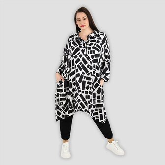 Blouse Blicks zwart/wit