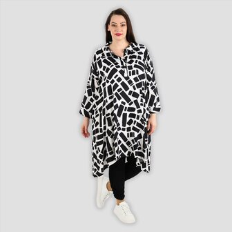 Blouse Blicks zwart/wit