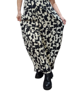 Broek Elise zwart off white