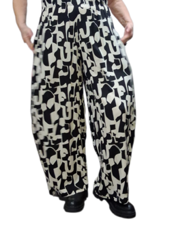 Broek Elise zwart off white