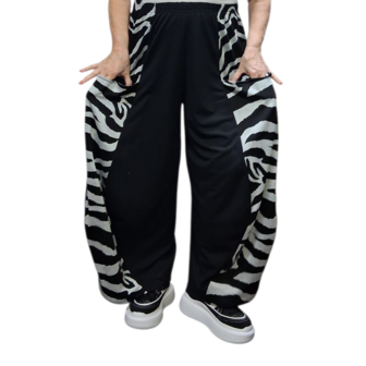Broek Lina zwart met print